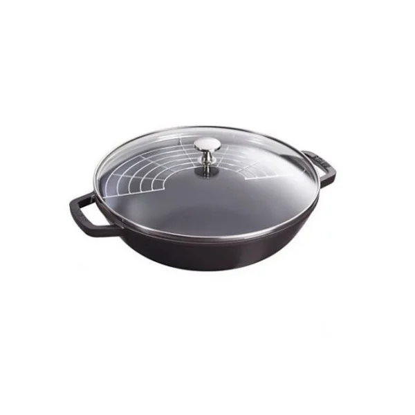 Wok En Fonte 30 Cm Noir Staub magasins pas chers 1