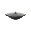 Nouvelle tendance Wok En Fonte 37 Cm Noir Mat Chasseur 8