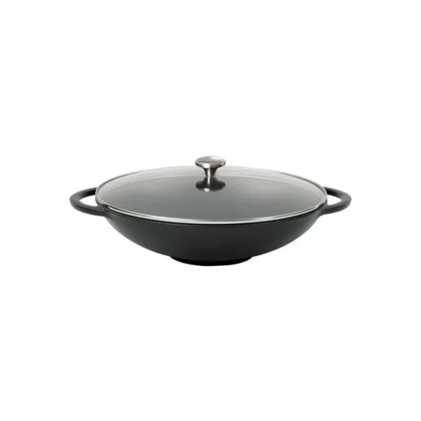 Nouvelle tendance Wok En Fonte 37 Cm Noir Mat Chasseur 1