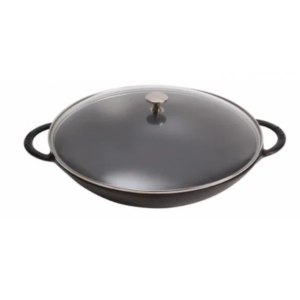 Wok En Fonte 37 Cm Noir Staub solde en ligne 3